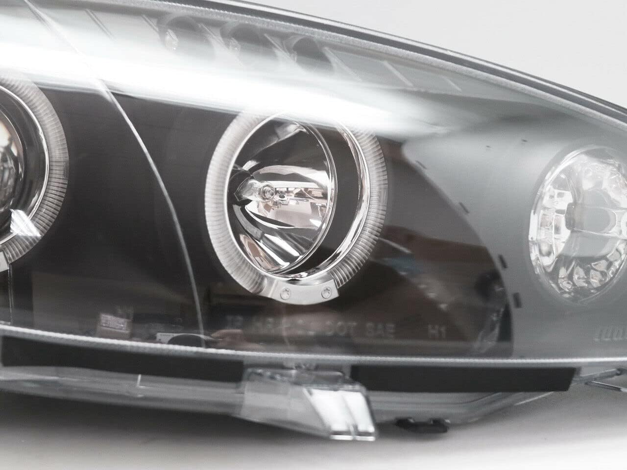 GAZOZ PERFORMANCE Projector Headlights For 2001-2005 MX-5 w/LED Halo-Black/Chrome