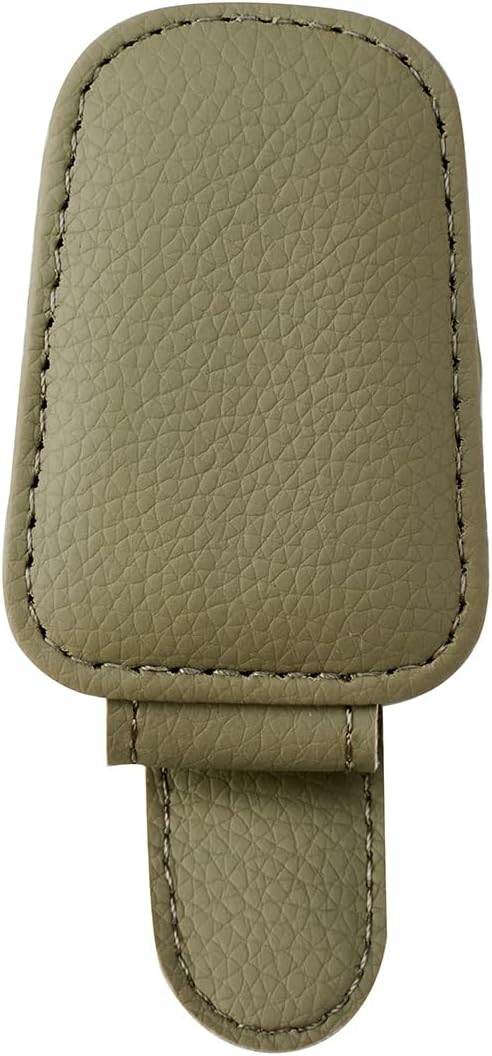 Premium Leather Sunglasses Holder for Car Visor - Luxury Car Accessories Organizer, Stylish Unisex Gift for Men & Women, Durable Eyeglass Case Clip with Compact Design (Black)