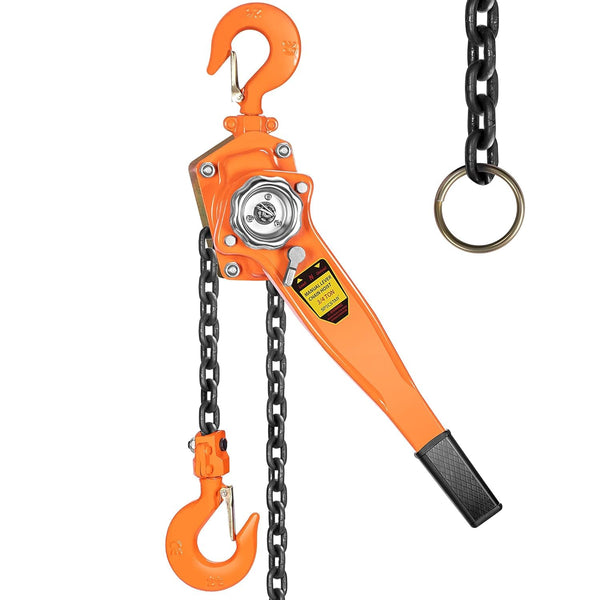 SPECSTAR Hand Chain Hoist 1250kg Capacity 3m with 2 Heavy Duty Hooks Manual Chain Fall for Warehouse Building Automotive Machinery