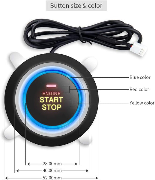 EASYGUARD EC003N-V Car security alarm system with PKE passive keyless entry remote engine start stop keyless go system universal version DC12V