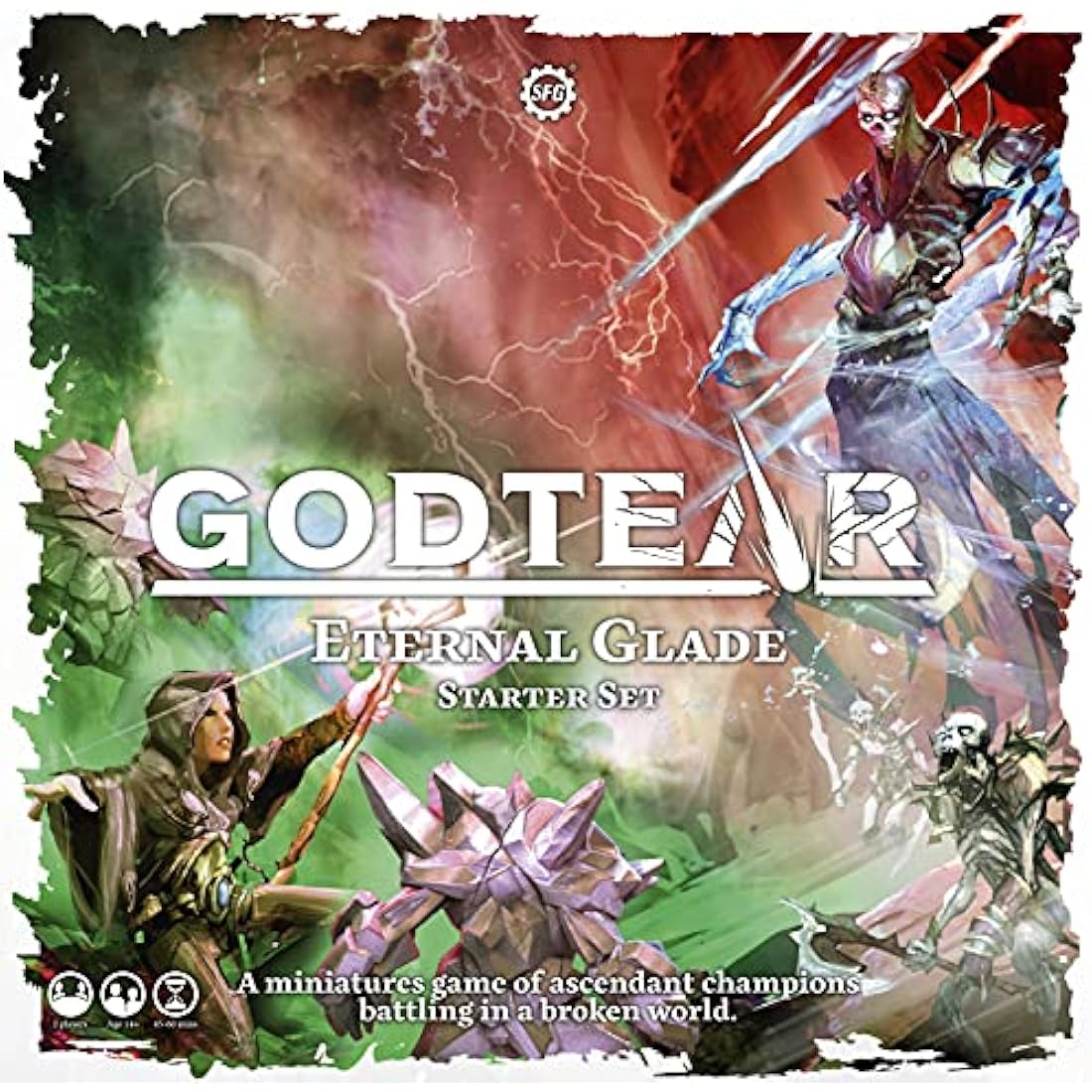 GodTear: Eternal Glade Starter Set Board Game with 12 Detailed Miniatures, Tabletop Combat Game (2 Players)