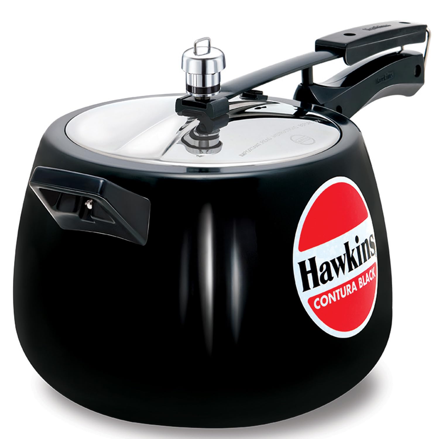 Hawkins Contura Black 6.5 Litre Pressure Cooker, Hard Anodised Cooker, Handi Cooker, Black (CB65)