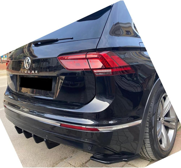 Oneway Rear Side Diffusors compatible with Volkswagen Tiguan II Standard/R-Line 2016-2020 - Gloss black