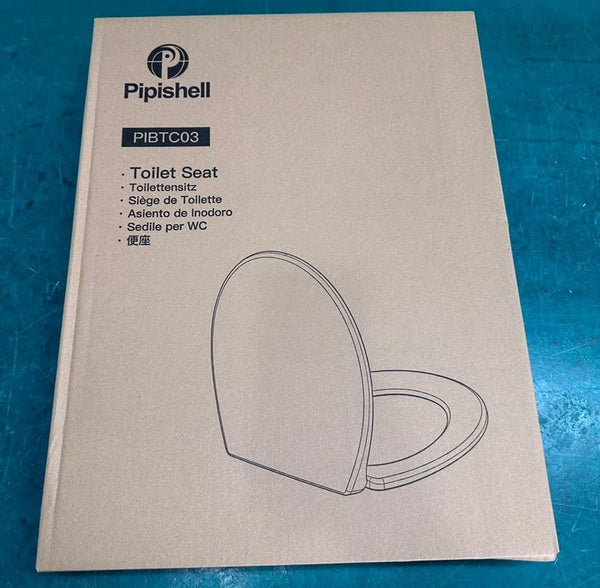 Pipishell Soft Close Toilet Seat, Toilet Seat with Quick Release for Easy Clean, Simple Top Fixing, Standard Toilet Seats White with Adjustable Hinges, O Shape