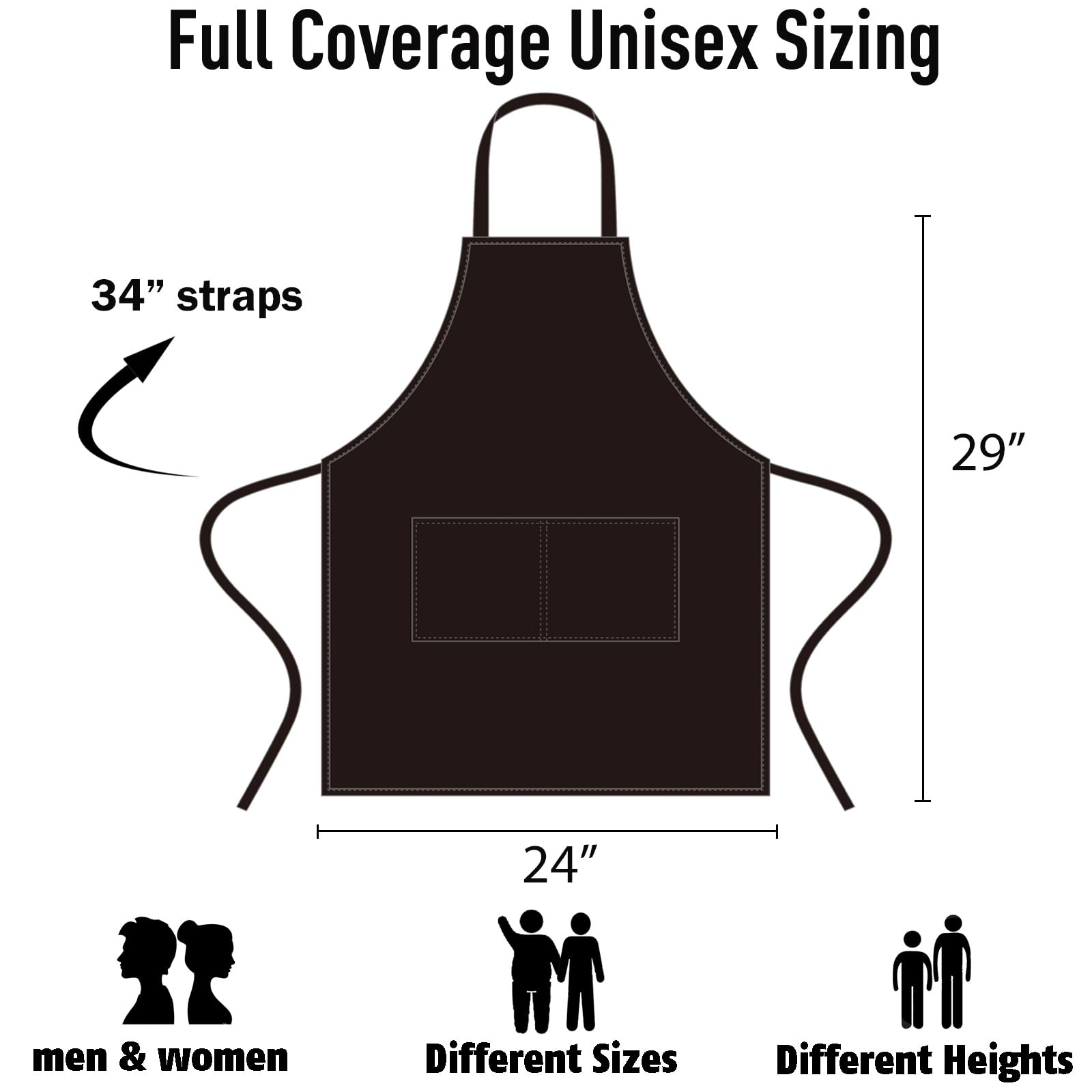 NOBONDO Cooking Apron, 12 Pack Unisex White Aprons with 2 Spacious Pockets, Machine Washable for Kitchen, Crafts, BBQ, Drawing