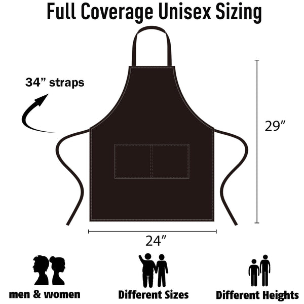 NOBONDO Cooking Apron, 12 Pack Unisex White Aprons with 2 Spacious Pockets, Machine Washable for Kitchen, Crafts, BBQ, Drawing