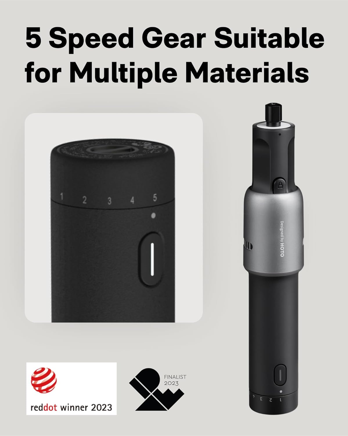 HOTO 4V Mini Cordless Rotary Tool Kit, 25000RPM, 5-Speed USB-C Rechargeable Rotary Tool with 35 Accessories, LED Light, Power Tool for 3D Printer Sanding, Polishing, Drilling, Carving, DIY Crafts