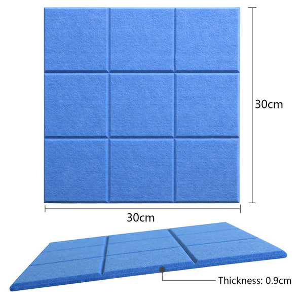 Uoisaiko Large 30x30cm Felt Board Tiles with 30 Pins, Pack of 6 Bulletin Board Notice Boards for Home Office Kitchen, Self Adhesive Pin Board Wall Tiles for Photos Memos