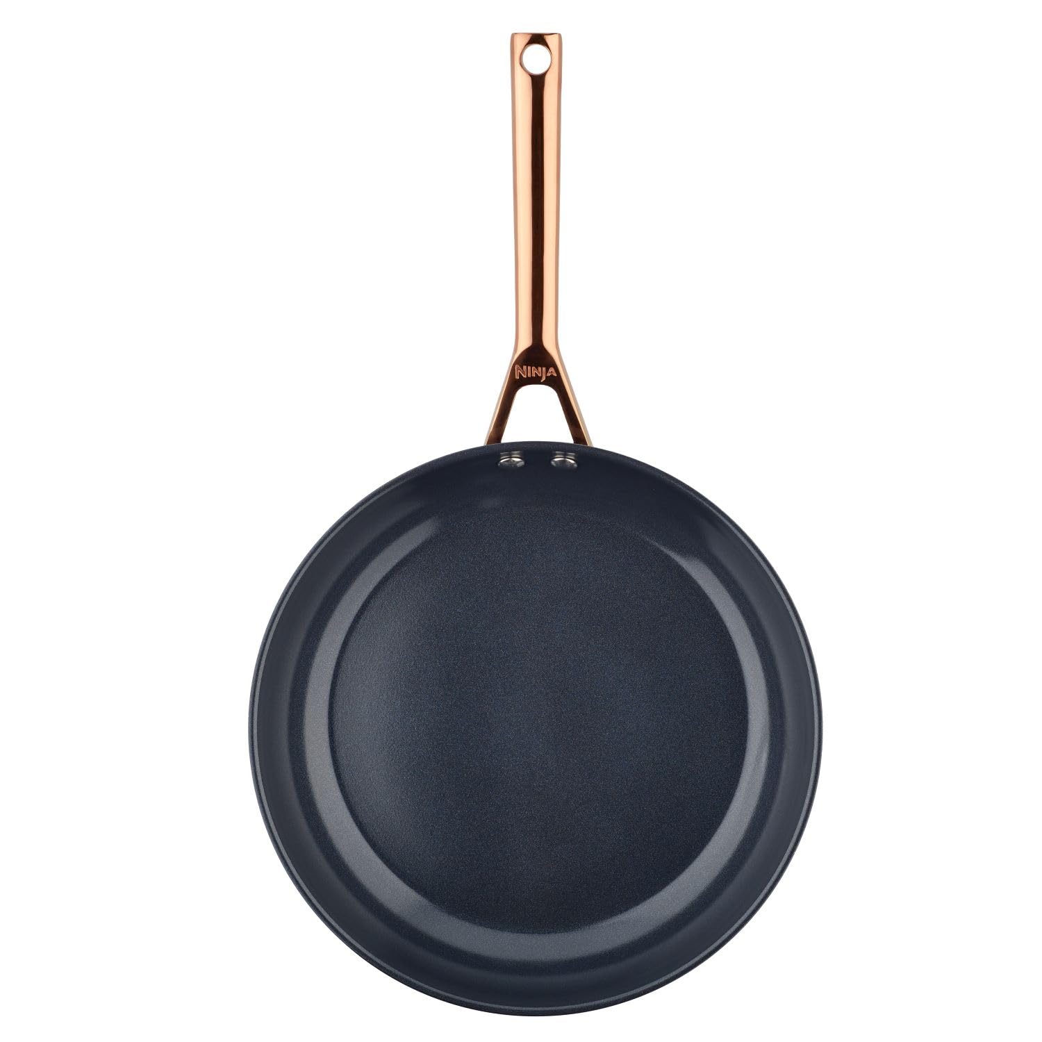 Ninja Extended Life 28cm Ceramic Frying Pan, Non-Stick (No PFAs, PFOAs, Lead or Cadmium), Induction Compatible, Stainless Steel Handle, Oven Safe to 285°C, Grey & Terracotta, CW90028EUUKDB