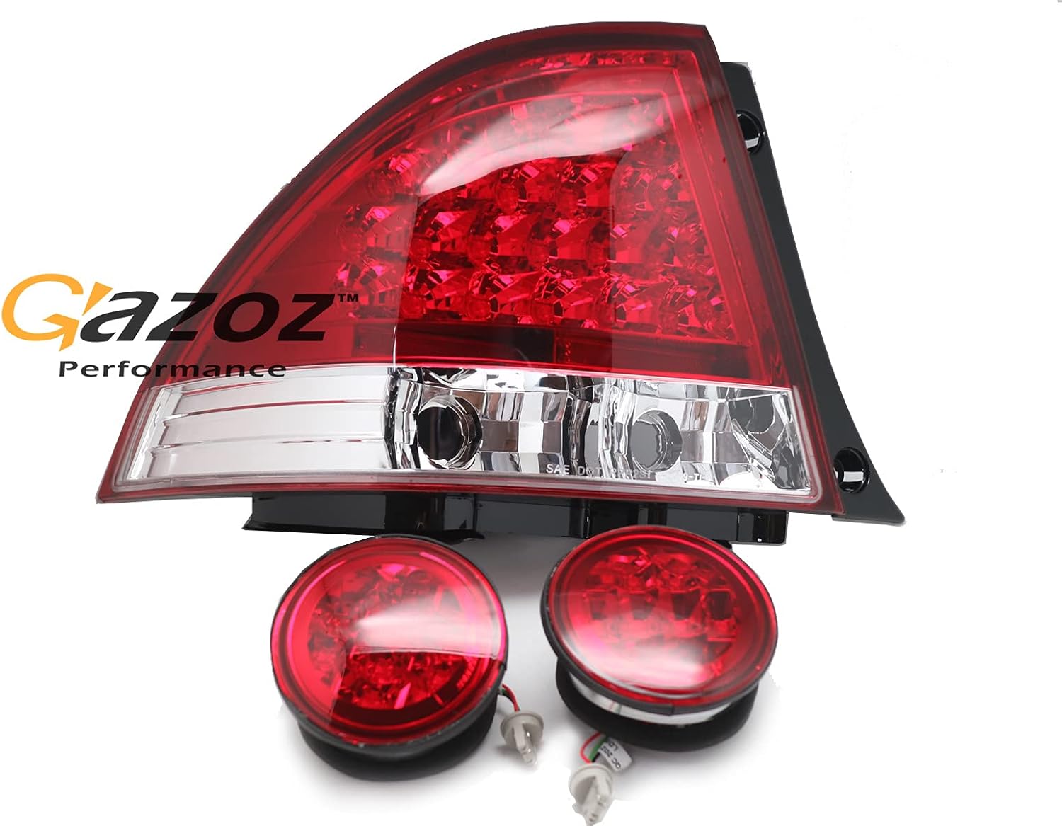 GAZOZ PERFORMANCE IS200 IS300 LED Rear Fog & Tail Light for 1998 1999 2000 2001 2002 2003 2004 2005 Models – Easy Installation Plug & Play Red Lights – Driving Car Accessories for Trunk