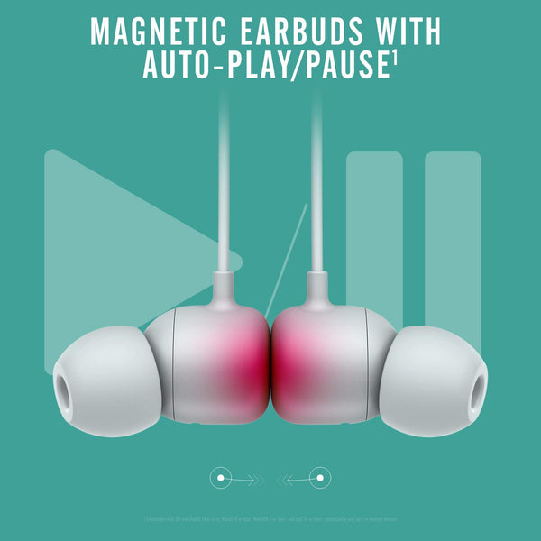 Beats Flex Wireless Earphones – Apple W1 Headphone Chip, Magnetic Earbuds, Class 1 Bluetooth, 12 Hours of Listening Time, Built-in Microphone - Smoke Grey