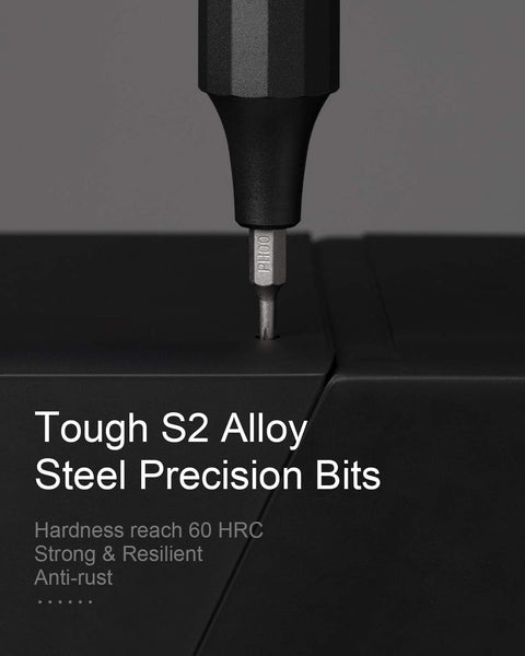 HOTO Precision Screwdriver Set, 24-in-1 Multi-Bit Screwdriver, Mini Hand Set with 12 Double End S2-Steel Bits, Ideal for Phone/Glasses/Watches/Laptop, Cinnabar Red