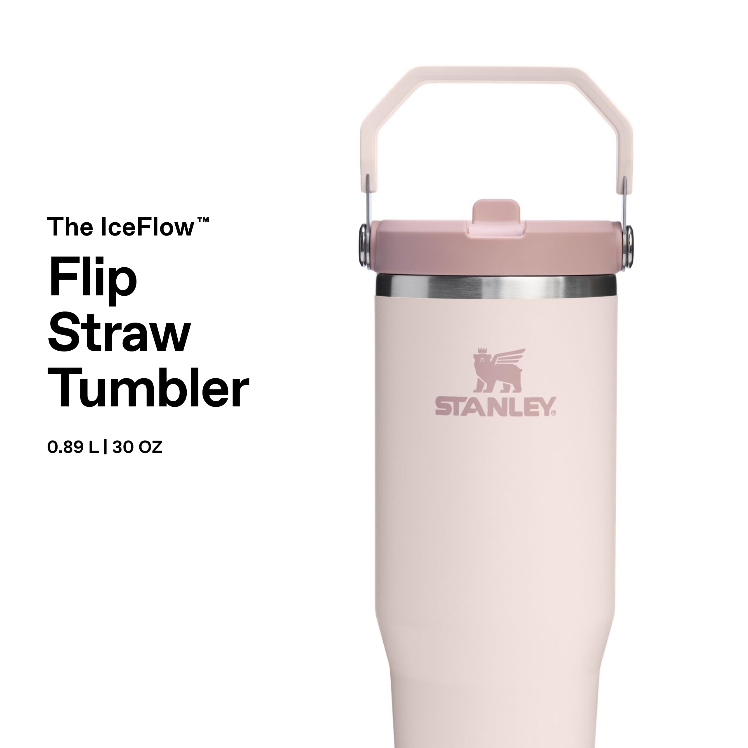 Stanley Flip Straw Tumbler 1.0 Water Bottle With Straw 0.89L - Keeps Cold For 12+ Hours - Easy To Carry - Dishwasher Safe - Stainless Steel Thermal Flask - BPA-Free Travel Mug - Navy