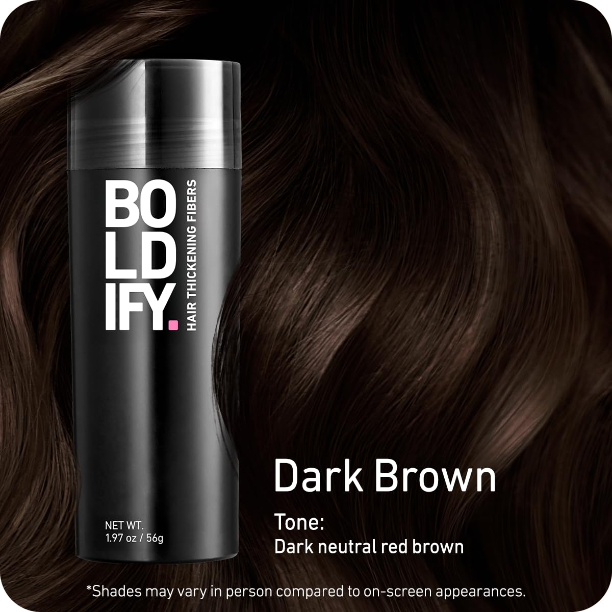 BOLDIFY Hair Fibres (56g) - Fill In Thinning and Fine Hair for an Instantly Fuller, Thicker Look - 14 Shades for Women and Men - Medium Brown