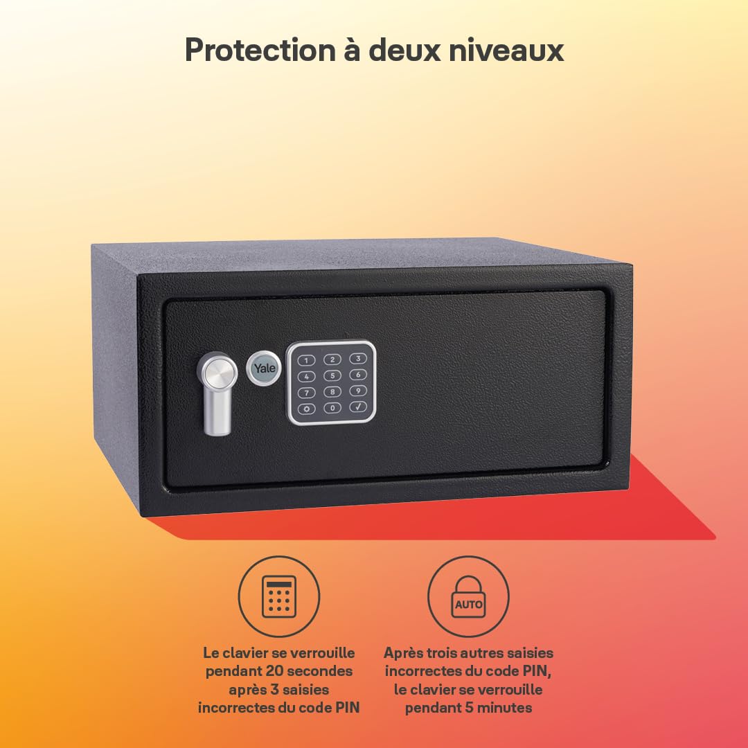 Yale - Electronic Alarmed Safe Laptop - Standard Security - YLC/200/DB2