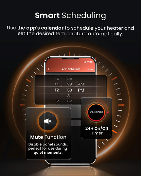 Pro Breeze Smart 2500W 11 Fin Oil Filled Radiator with Digital Display and WiFi Smart App, Thermostat, 24Hr Timer, 3 Heat Modes, Child Lock, Overheat & Tip-Over Protection Oil heater for Home - Black