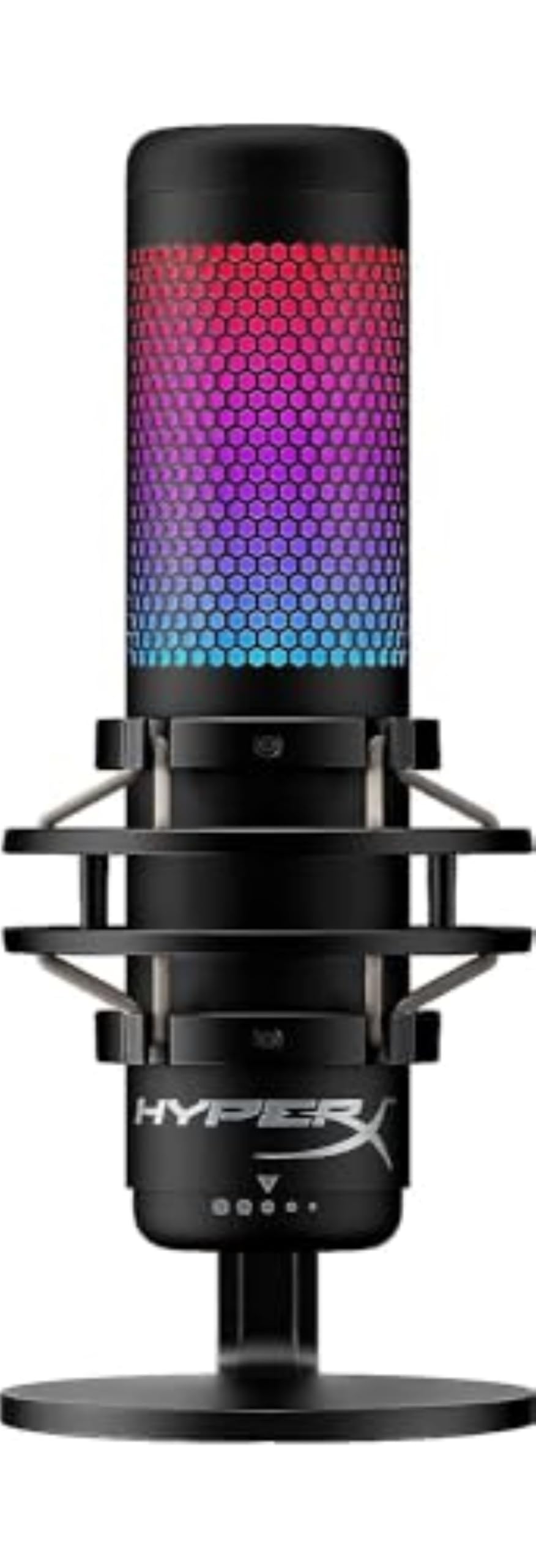 HyperX QuadCast S – RGB USB Condenser Microphone for PC, PS4 and Mac, Anti-Vibration Shock Mount, Pop Filter, Gaming, Streaming, Podcasts, Twitch, YouTube, Discord, Black