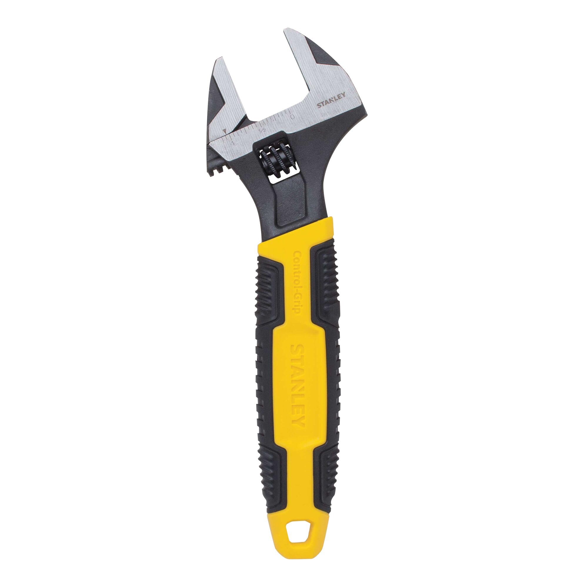 STANLEY MAXSTEEL Adjustable Wrench 30 x 200 mm Protective Phosphate Finish and Ergonomic Bi Material Handle 0-90-948