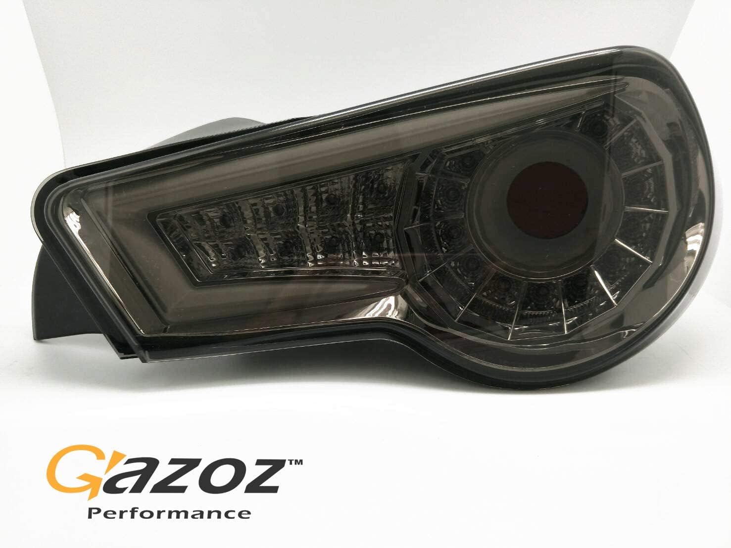 GAZOZ PERFORMANCE LED Black Smoke Tail Rear Light Lamp compatible with GT86 Scion FRS FR-S BRZ