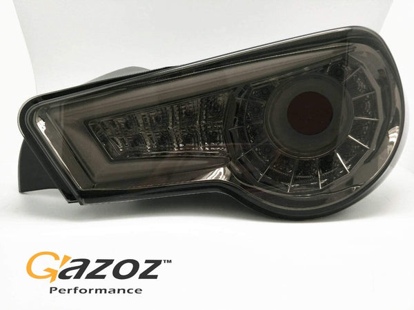 GAZOZ PERFORMANCE LED Black Smoke Tail Rear Light Lamp compatible with GT86 Scion FRS FR-S BRZ