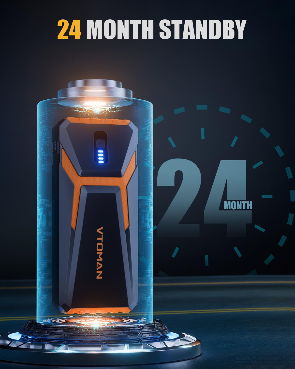 VTOMAN V3PRO Jump Starter Power Pack 2000A,Portable Car Battery Booster Jump Starter with Lithium Jump Pack,Battery Charger Starter with Jumper Cables for Motor(up to 6L Gas/4L Diesel Engines)