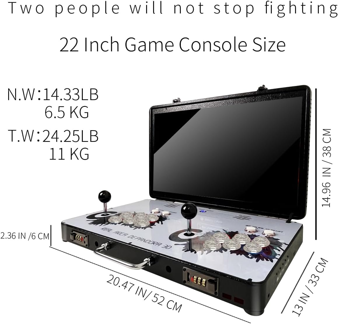 Folding Arcade | 4 Players | Over 20000 Games | 22 Inch LED Display | Sanwa Joysticks