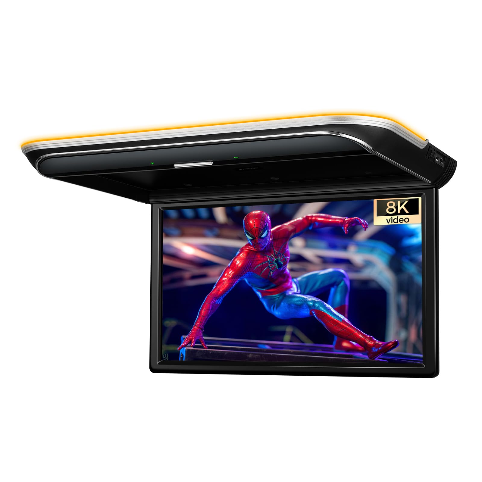 XTRONS 17.3-inch FHD Android 9.0 Car Overhead Flip Down Mount Monitor 8K 1080P IPS Screen Octa-core Car Roof Multimedia Player Car Video With Superior Sound and Screen Mirroring Support HDMI/USB/AV/IR