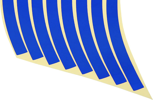 X AUTOHAUX 16pcs Fit 12" Wheel Motorcycle Car Wheel Rim Sticker Strips Blue