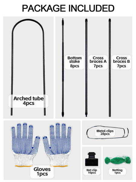 6?6 Feet Garden Trellis for Climbing Plant, Kalolary Large Garden Cucumber Trellis U-Frame Vegetable Beans Fruit Grow Trellises Rustproof Metal Plant