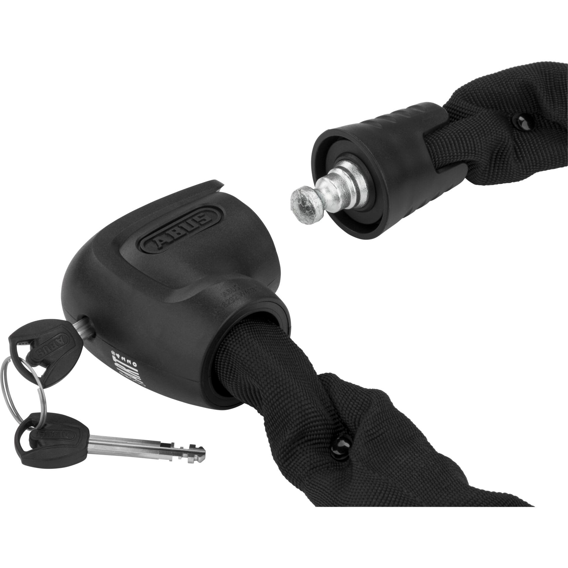 ABUS Steel-O-Chain 9809K chain lock - Bike lock with XPlus cylinder for protection against tampering - security level 12 - 9 mm thick - 170 cm long - Black