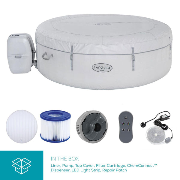 Lay-Z-Spa Paris AirJet Inflatable Hot Tub Spa 4-6 person, 1.96 m x 66 cm