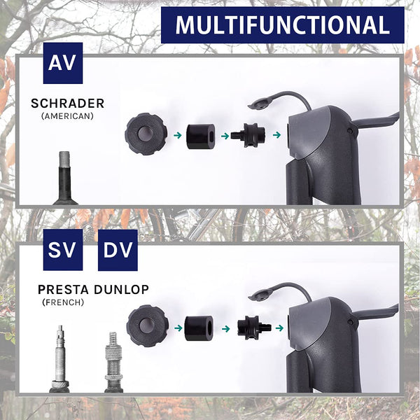VeloChampion Mini Bicycle Pump with Frame Mount. Portable Alloy Pump For Presta, Schrader and Dunlop Valves. Suitable for All Bikes - Road, Mountain & BMX