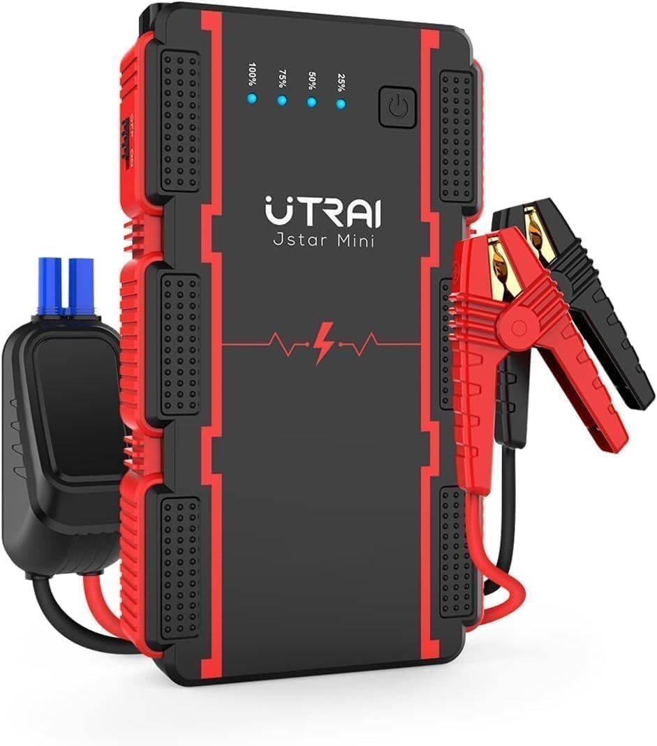 Car Battery Booster Jump Starter Power Pack,UTRAI 4000A Portable Car Jump Starter Power Bank for 12V Vehicles Motorcycle,with LCD Screen/LED Flashlight/QC3.0 (Up to 9L Gas/8.5LDiese)