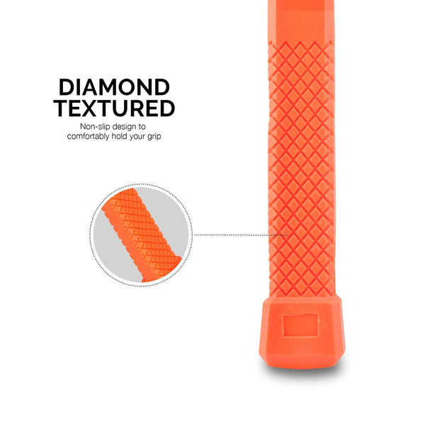 Neiko 02847A 2 LB Dead Blow Hammer, Neon Orange I Unibody Molded | Checkered Grip | Spark and Rebound Resistant