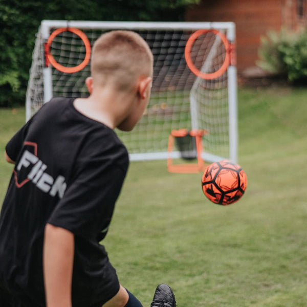 FLICK Urban Multi Skills Set ? 4-In-1 Football Training Equipment Set ? Football Goal Target Precision Rings, Portable Accuracy Target Net and Target