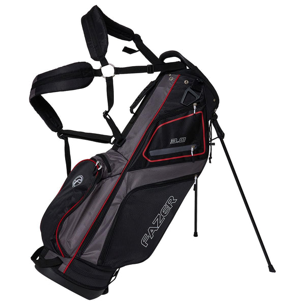 FAZER Lightweight Golf Stand Bag with 6-Way Club Divider and Travel Support Rod | Durable Nylon Carry Bag with Dual Straps, 8.5 inch Top, For Men and