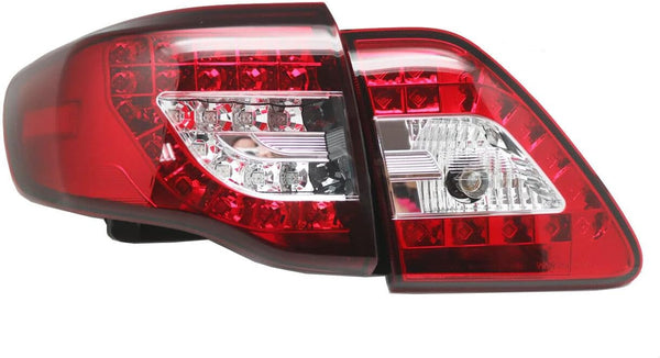 GAZOZ PERFORMANCE Exterior Accessories - LED Tail Light Compatible with Corolla 2009-2010 E140/E150 Altis LED Tail Light Brake Turn Signal - Red/Clear