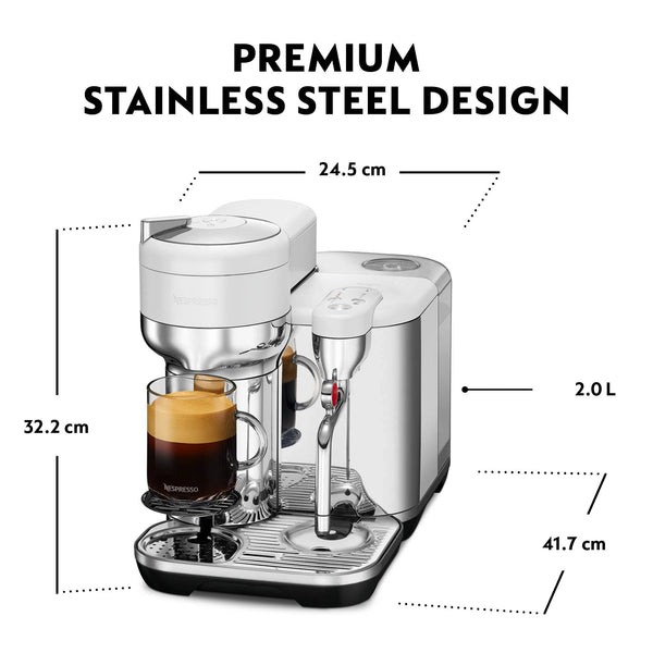 Nespresso - Vertuo Creatista Capsule Coffee Machine with Milk Frother Wand for Cappuccino, Flat White and Espresso by Sage, Brushed Stainless Steel