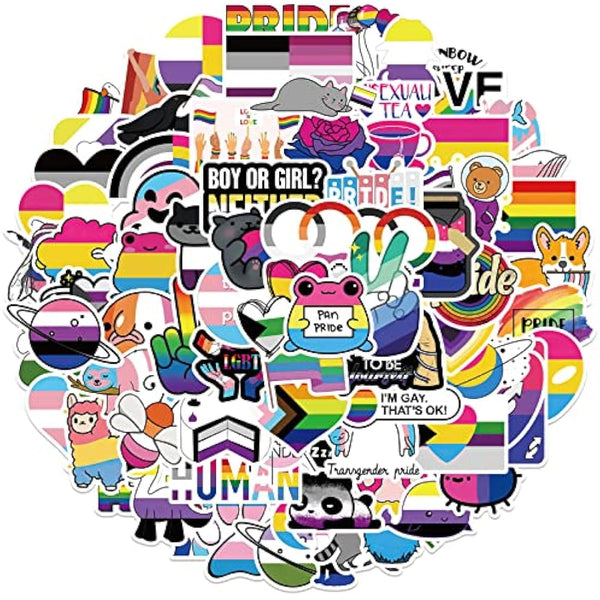 100PCS Gay Love Stickers,Gift for Children Teens Adults Kids,Waterproof Gay Pride Stickers for Laptop Scrapbook Water Bottle,VSCO Pride Stickers for Skateboard Journal Wall Car Bicycle