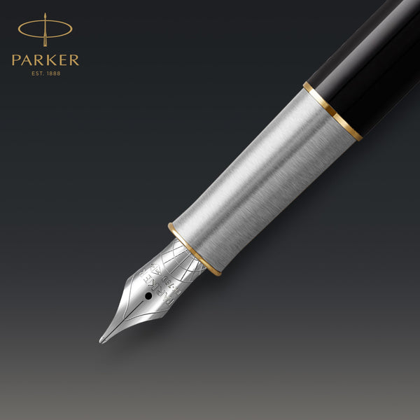 Parker Sonnet Ballpoint Pen | Stainless Steel with Gold Trim | Medium Point | Handwriting Pens & Stationery Supplies | Black Ink | Gift Box
