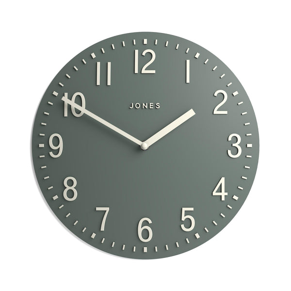 Jones Clocks Chilli wall clock | Modern convex clock | 30cm | Green | Ideal for the kitchen, living room, office or bedroom