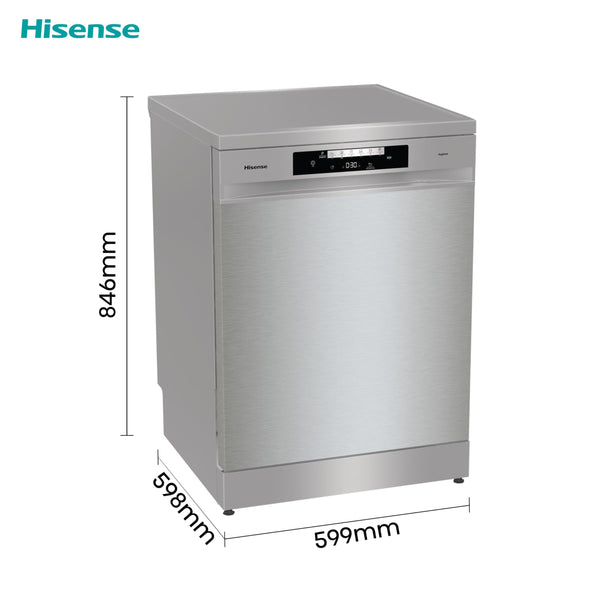 Hisense HS622E90WUK Freestanding Standard Dishwasher 85cm High - E Rated, White, 24 x 23 x 33 inches (L x W x H) [Energy Class E]