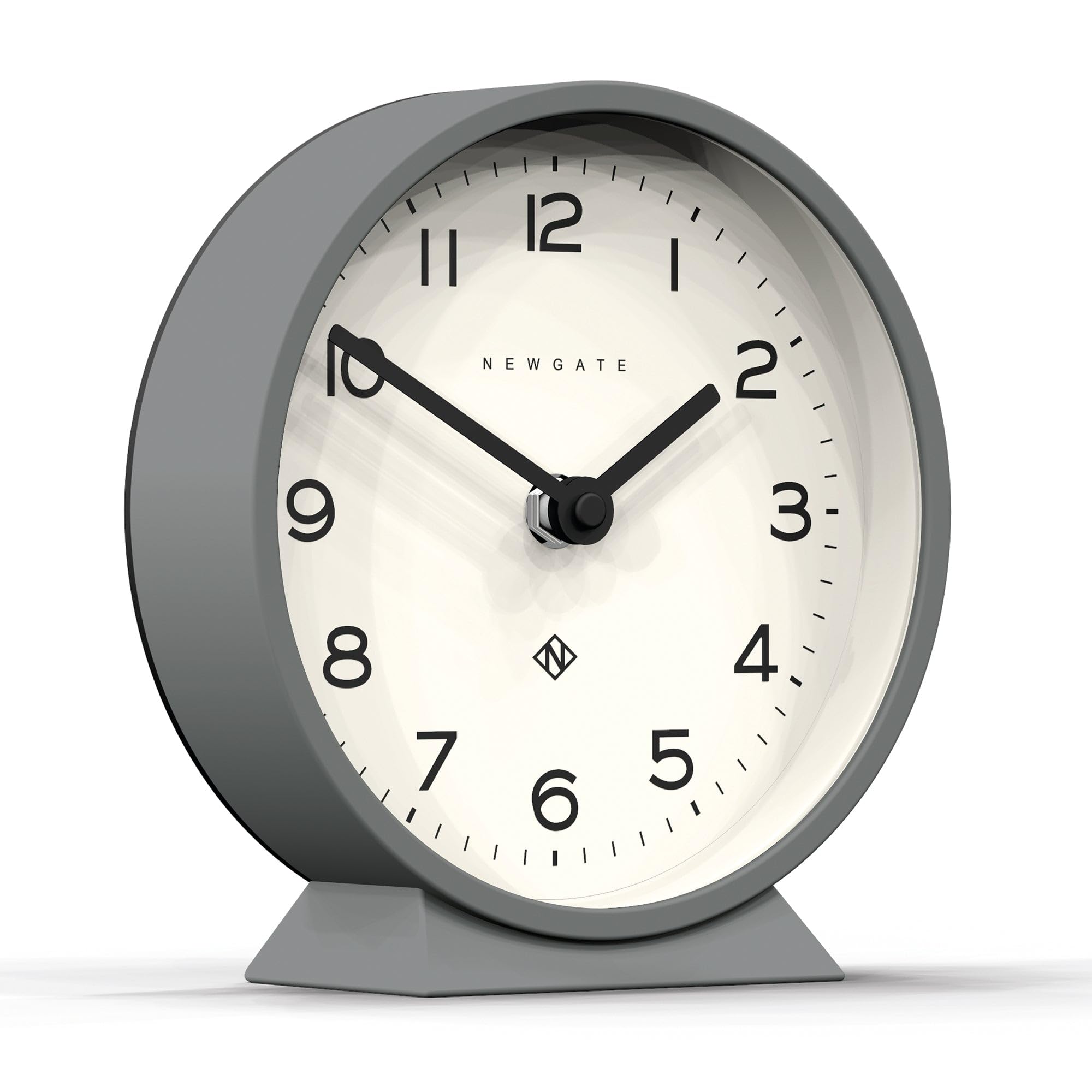 NEWGATE? M Mantel Silent Sweep Mantel Clock - 'No Tick' - A Modern Mantelpiece Clock - Small Mantel Clocks - Minimalist Dial - (Grey)