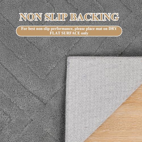Enyhom Machine Washable Area Rug, 160 x 220 cm Large Soft Geometric Rugs for Bedroom Modern Design Grey Rugs Living Room Non Slip Carpet Stain