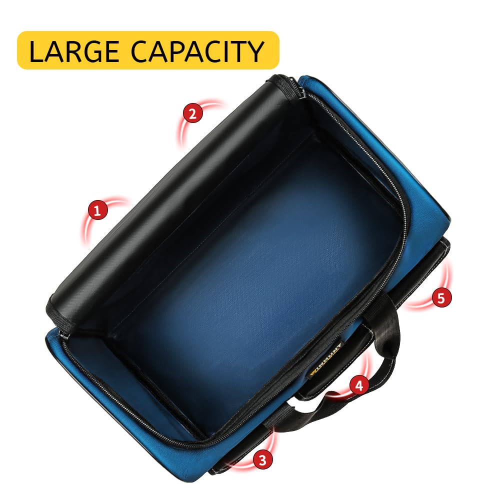 WINHUNT Tool Bag, Compact and Durable 1680 Denier Nylon, Ideal for DIY Enthusiasts and Craftsmen, Tool Organizers, Garden Tool Bag (43cm)