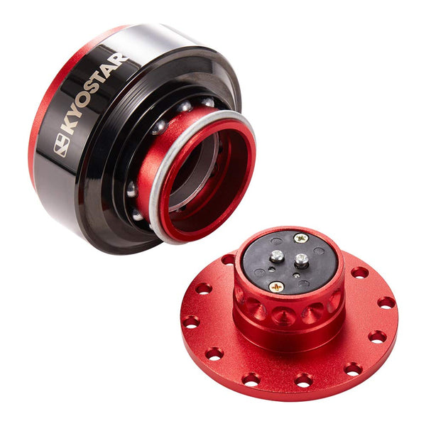 Kyostar Titanuim Steering Wheel Quick Release Aluminum Hub Adapter Boos Kit (Red)