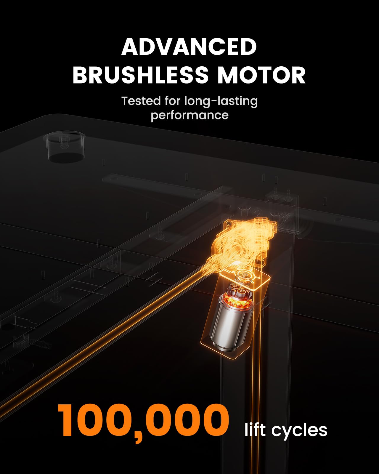 ErGear Electric Standing Desk-160 x 80 cm-100kg Load Capacity Height Adjustable Desk with Advanced Brushless Motor, Quiet Operation, Sturdy Metal Frame,Four-part Tabletop