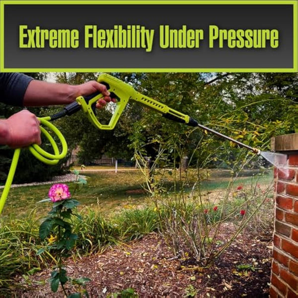 Flexzilla HFZPW426050Q-E 4200 PSI, 50' Pressure Washer Hose, Green, 3/8 in. x 50 ft