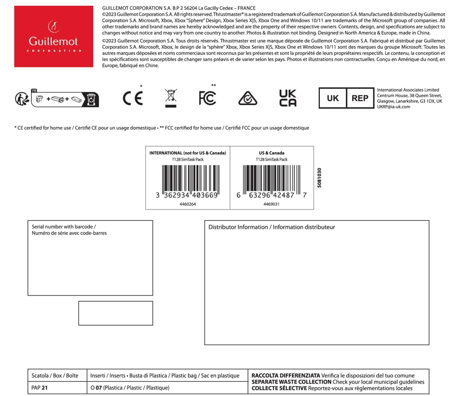 Thrustmaster T128 SimTask Pack – Essential Accessories for T128 Racing Wheel, Compatible with Xbox Series X|S, Xbox One, and PC