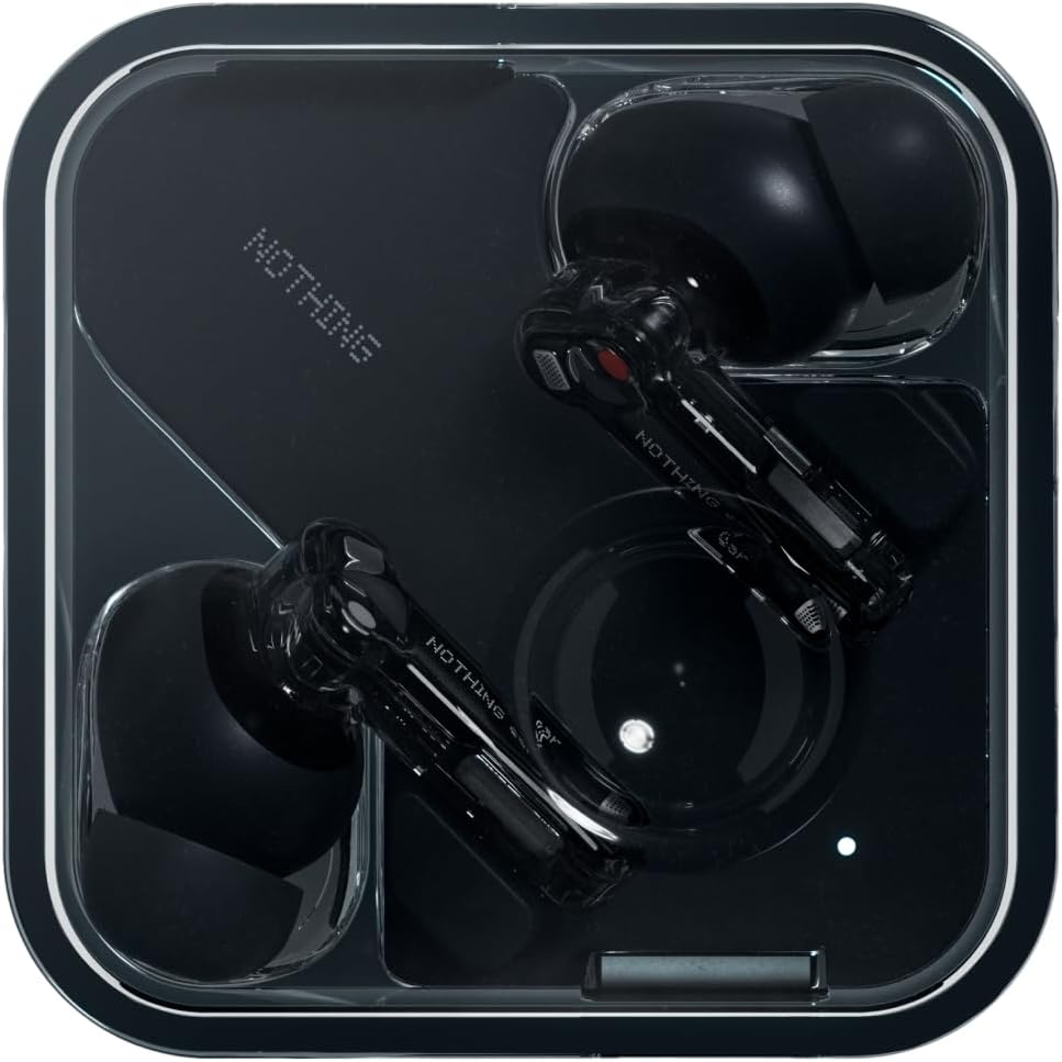 Nothing Ear (a) wireless ear buds with Active Noise Cancelling, Bass Enhance Algorithm and up to 42.5 hours of listening time - Black
